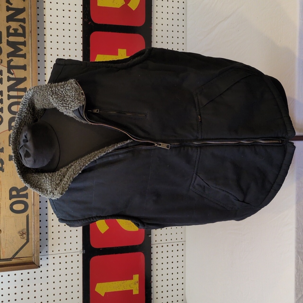 NWT Lee Sherpa Lined Canvas Work Vest Large - Picture 3 of 10